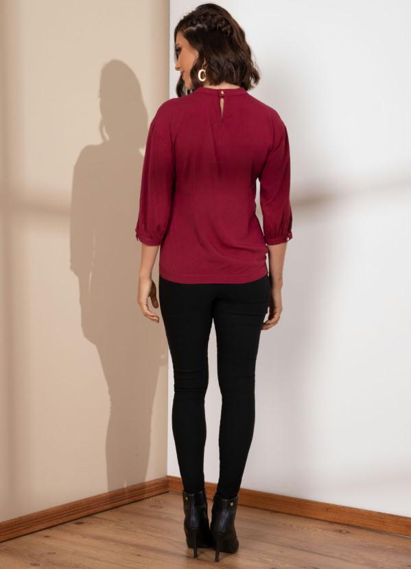 Quintess - Blusa Bordô com Gota Costas 4
