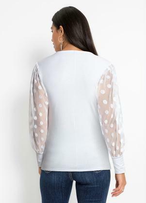 bonprix - Blusa Branca em Malha de Viscose - BONPRIX