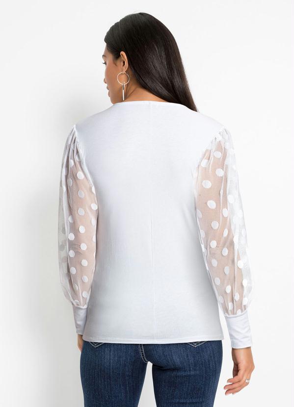 bonprix - Blusa Branca em Malha de Viscose 2