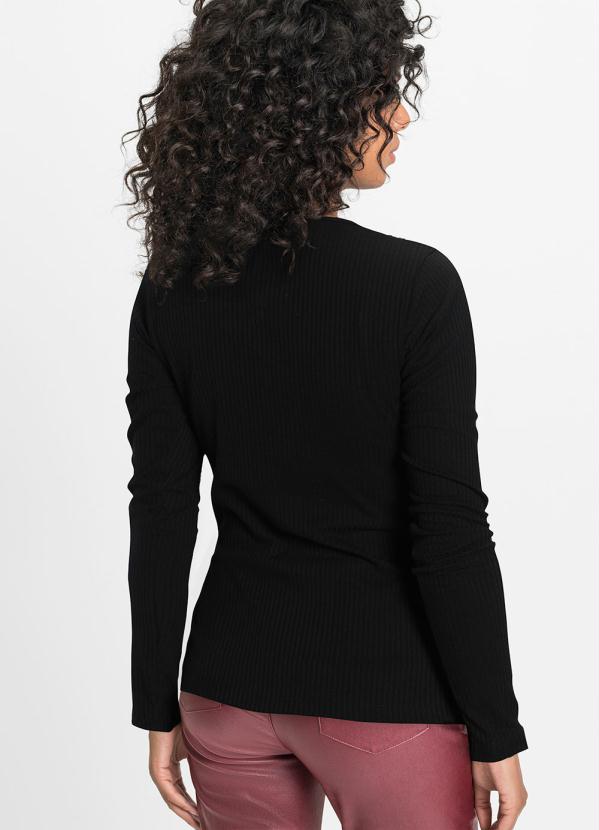 bonprix - Blusa Canelada Preta 2