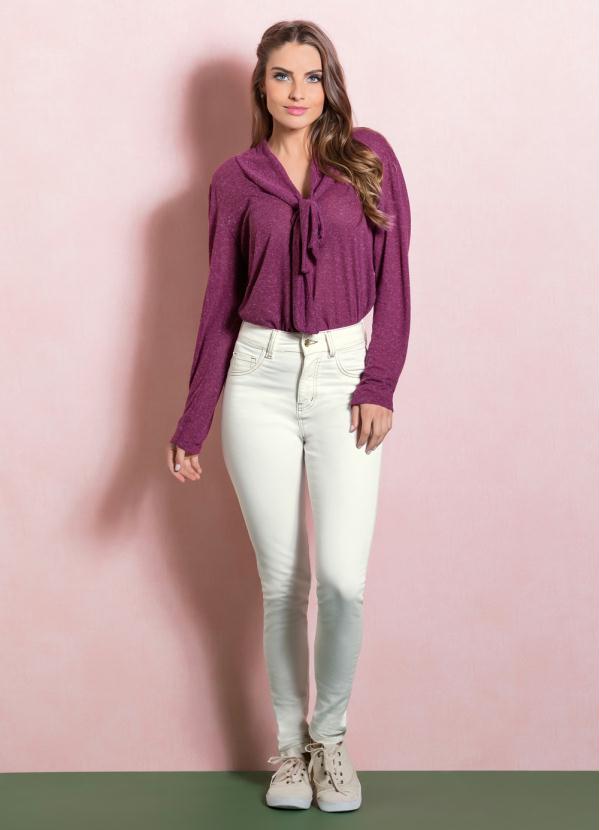 Quintess - Blusa com Amarração no Decote Vinho 3