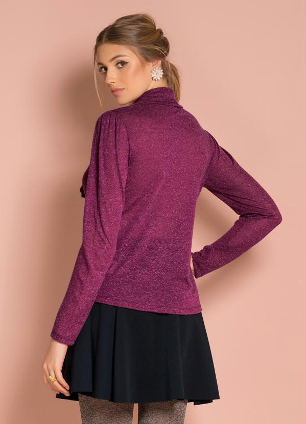 Quintess - Blusa com Amarração no Decote Vinho 5