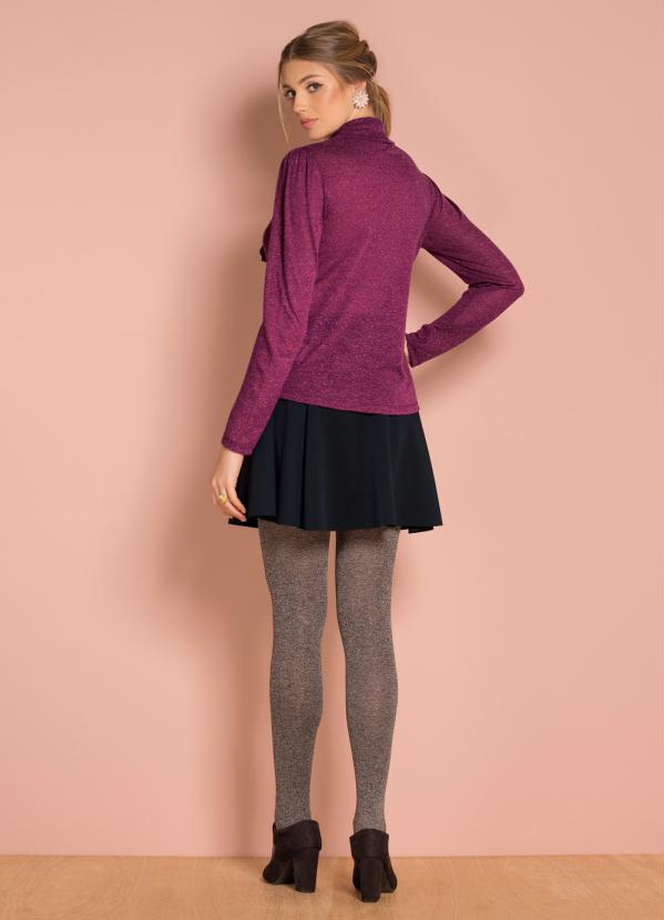 Quintess - Blusa com Amarração no Decote Vinho 6