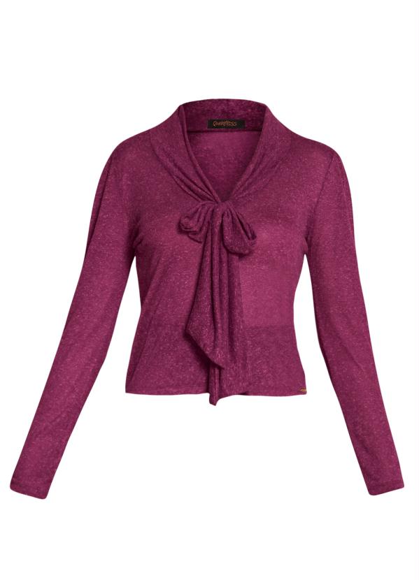 Quintess - Blusa com Amarração no Decote Vinho 8