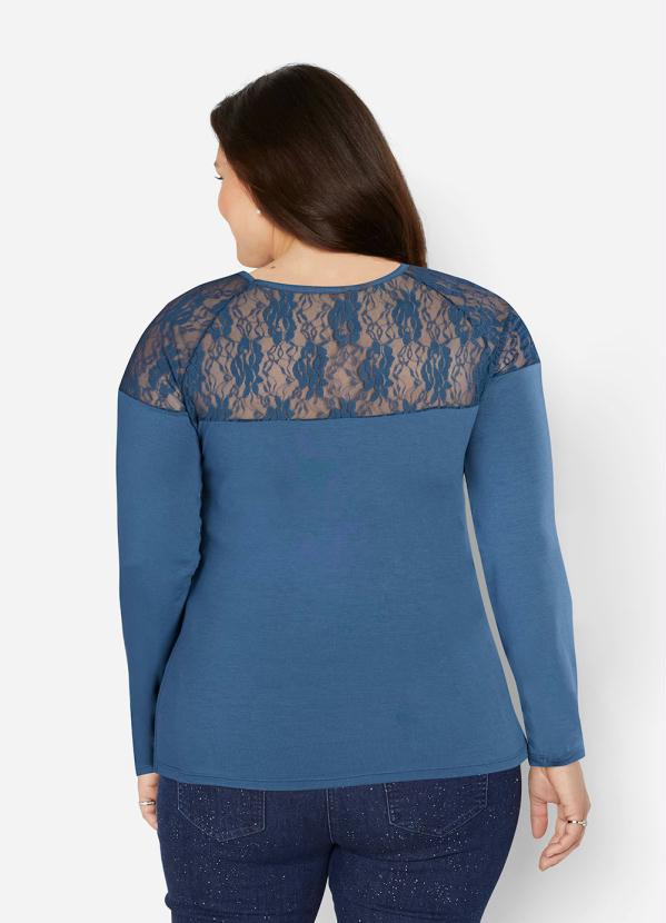 lace navy top