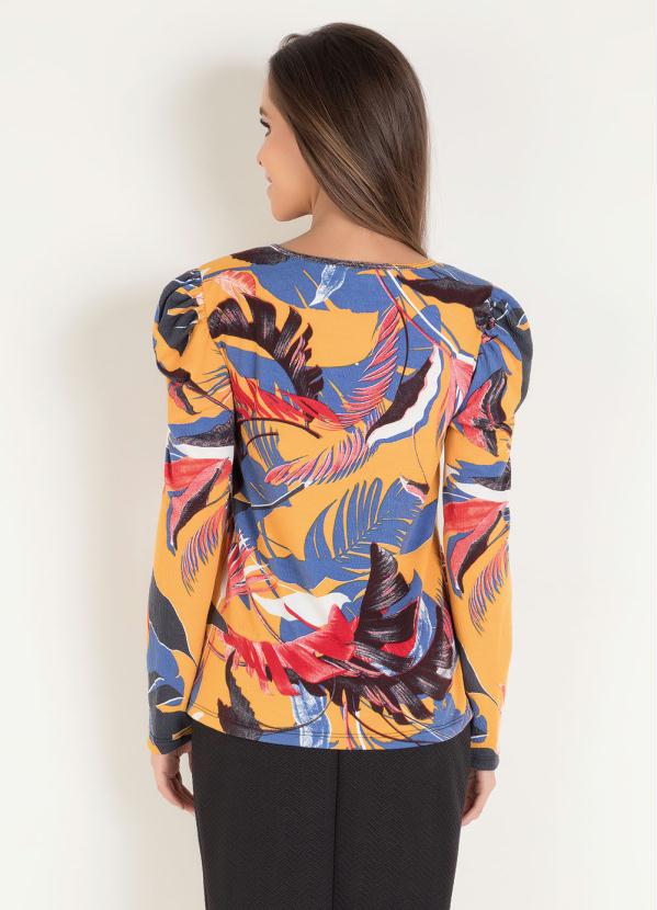 Outlet - Blusa com Manga Princesa Estampada Moda Evangélica 2