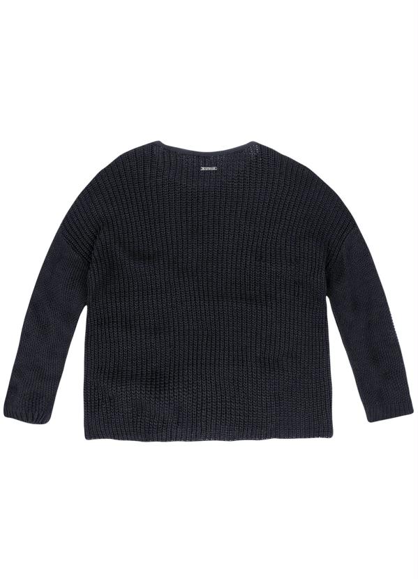 Enfim - Blusa de Tricô com Franjas Preto 3