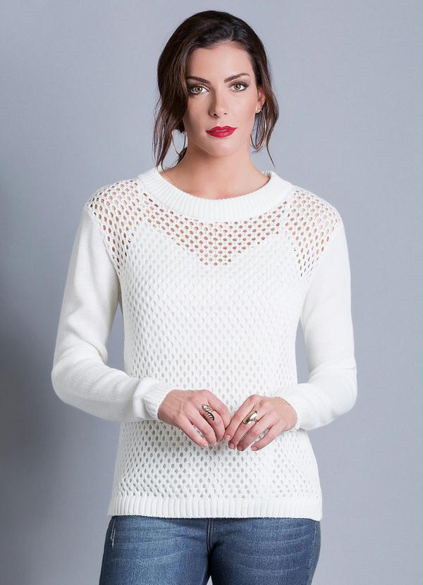 Multimarcas - Blusa de Tricô Off White