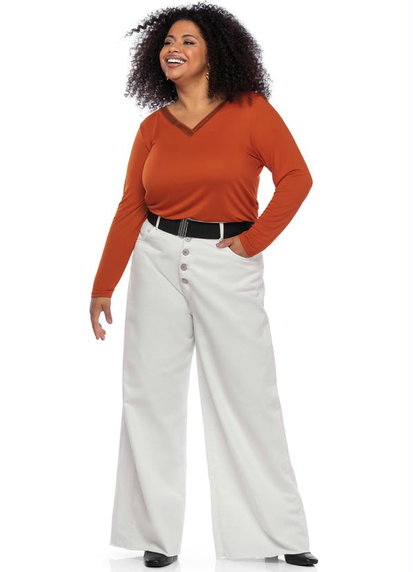 Maelle - Blusa Feminina Adulto Laranja 2