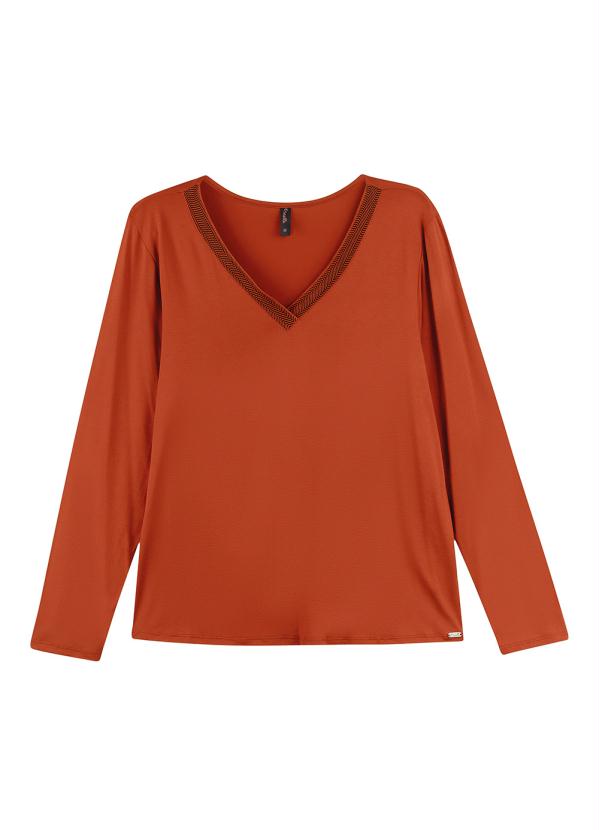 Maelle - Blusa Feminina Adulto Laranja 3