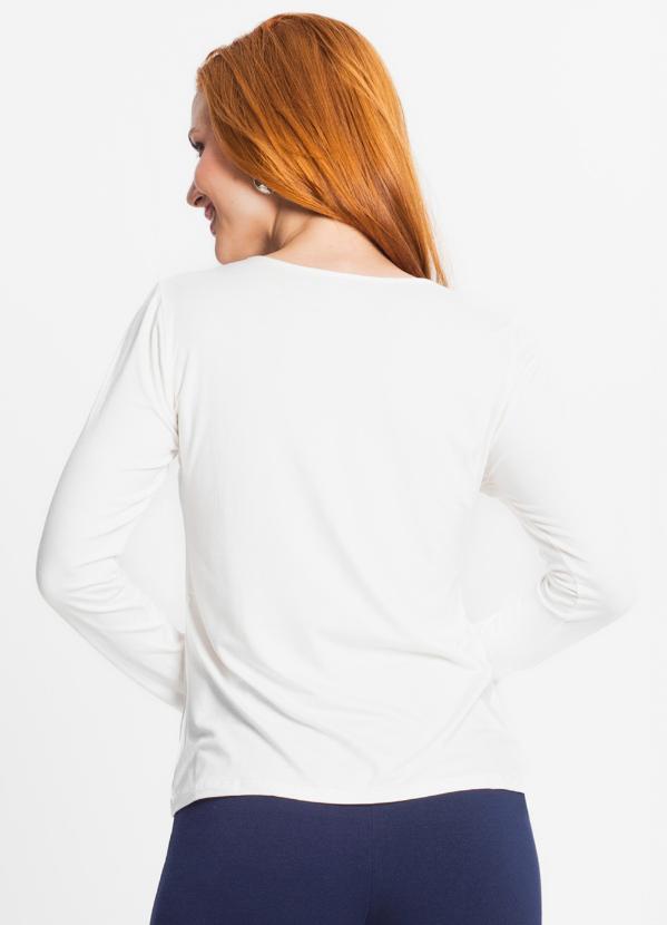 Rovitex - Blusa Feminina Manga Longa Bege 2