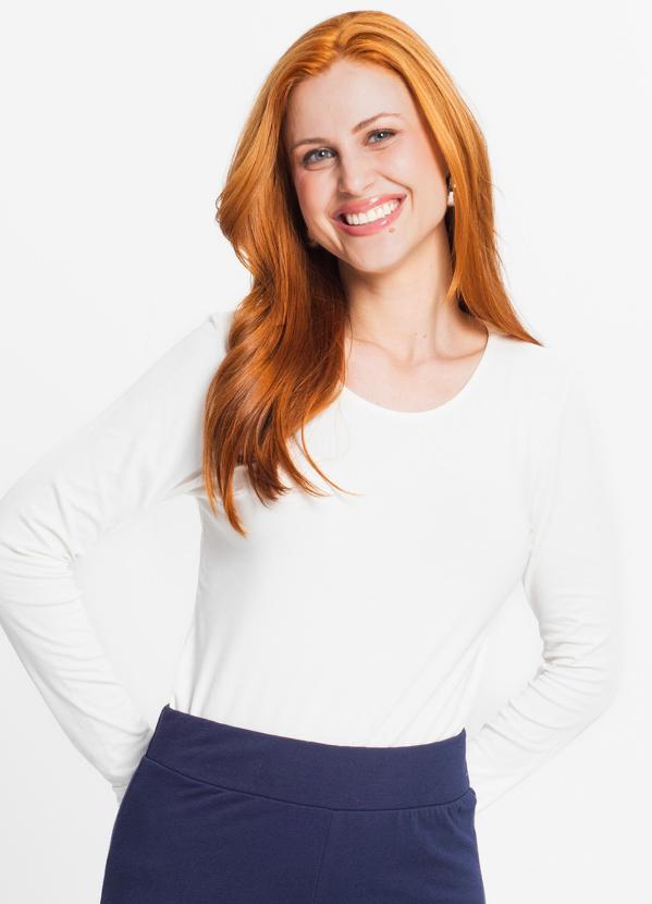 Rovitex - Blusa Feminina Manga Longa Bege 4