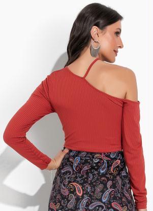 Moda Pop - Blusa Ferrugem em Canelado - MODA POP