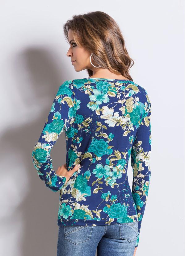 Quintess - Blusa Floral Quintess com Decote Transpassado 2