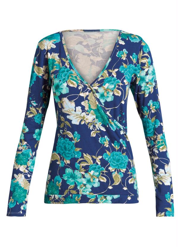 Quintess - Blusa Floral Quintess com Decote Transpassado 5