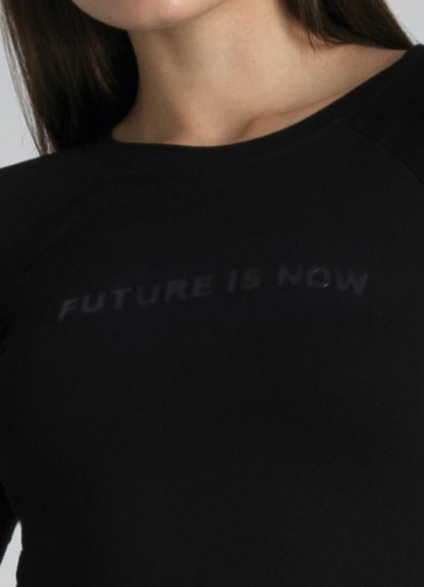 Enfim - Blusa Justa Abertura nas Mangas Preto 2