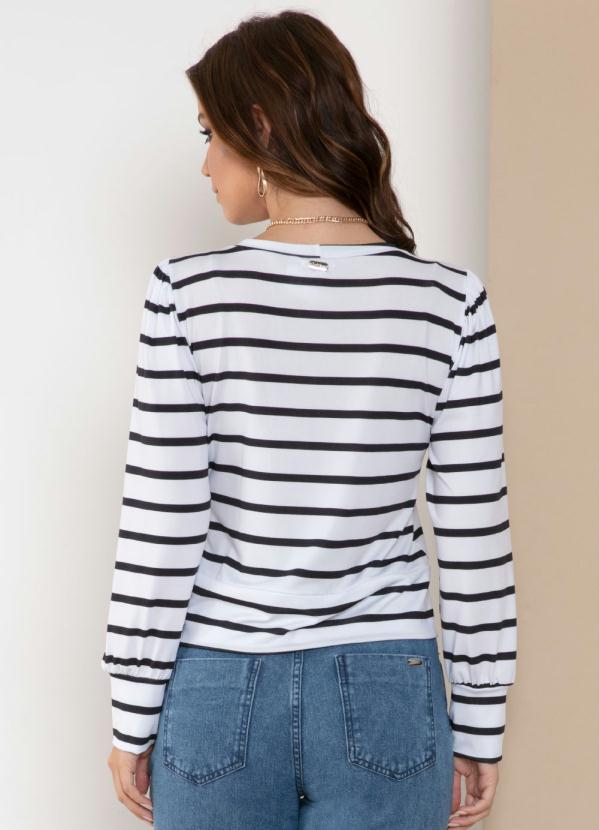 Quintess - Blusa Listras com Manga Bufante 2