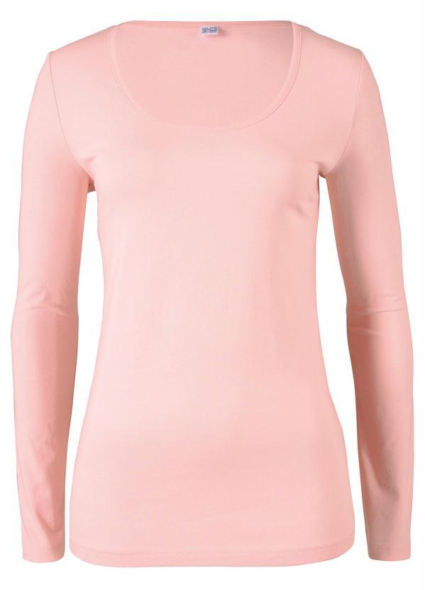 blusa rosa com perola