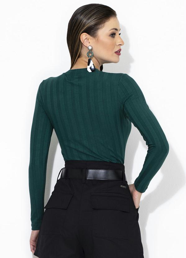 Colcci - Blusa Manga Longa Canelada Verde 2