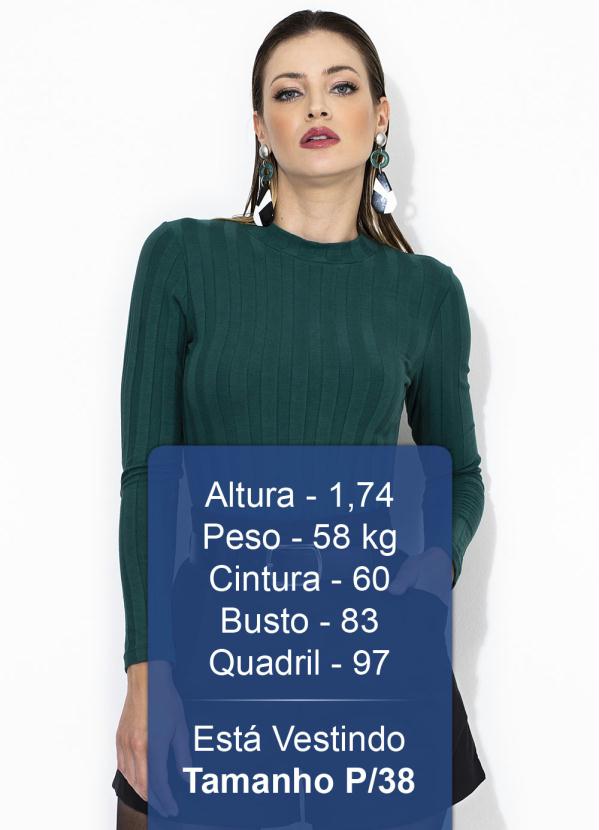 Colcci - Blusa Manga Longa Canelada Verde 5