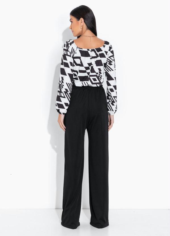 bonprix - Blusa Manga Longa Preto e Branco 5