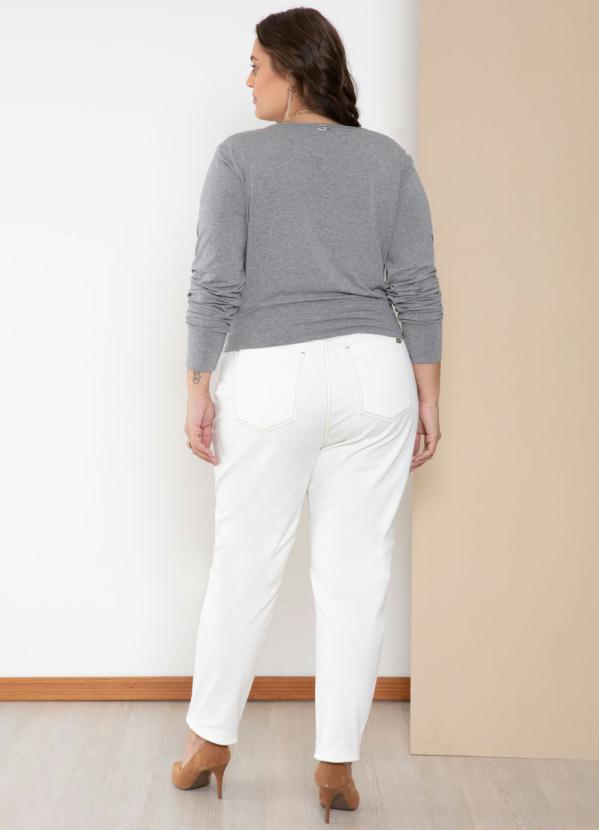 Quintess - Blusa Mescla Transpassada com Mangas Longas 8