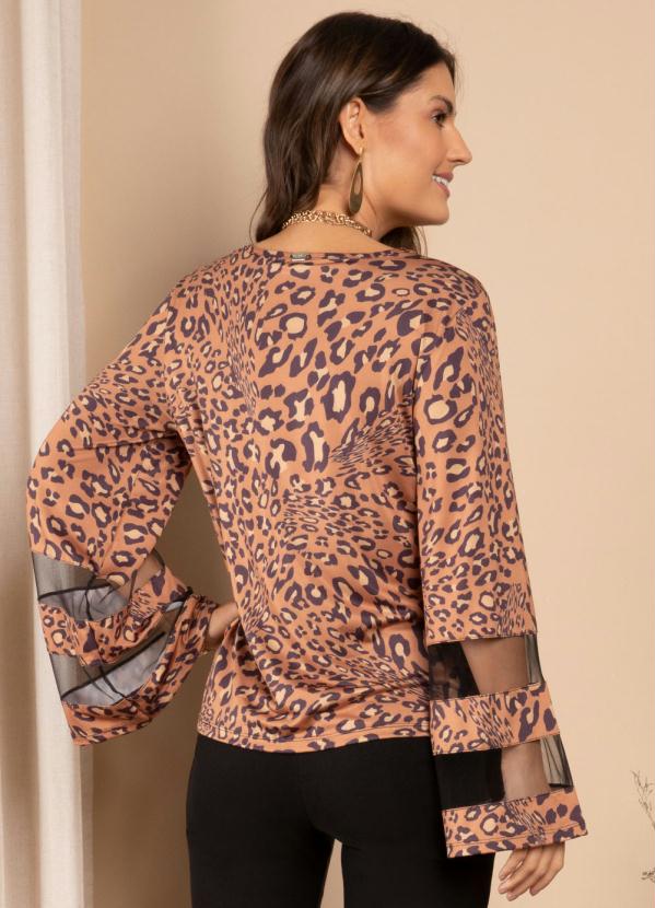 Quintess - Blusa Oncinha com Transparência nas Mangas 2