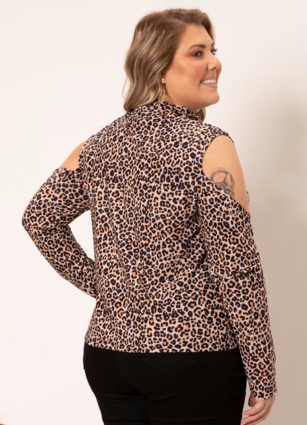 Quintess - Blusa Oncinha Laranja com Vazado nos Ombros 7