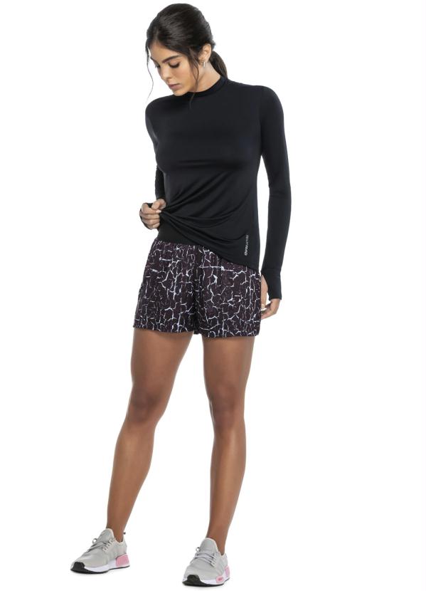 Enfim - Blusa Preta Solare Malha Uv Active 2