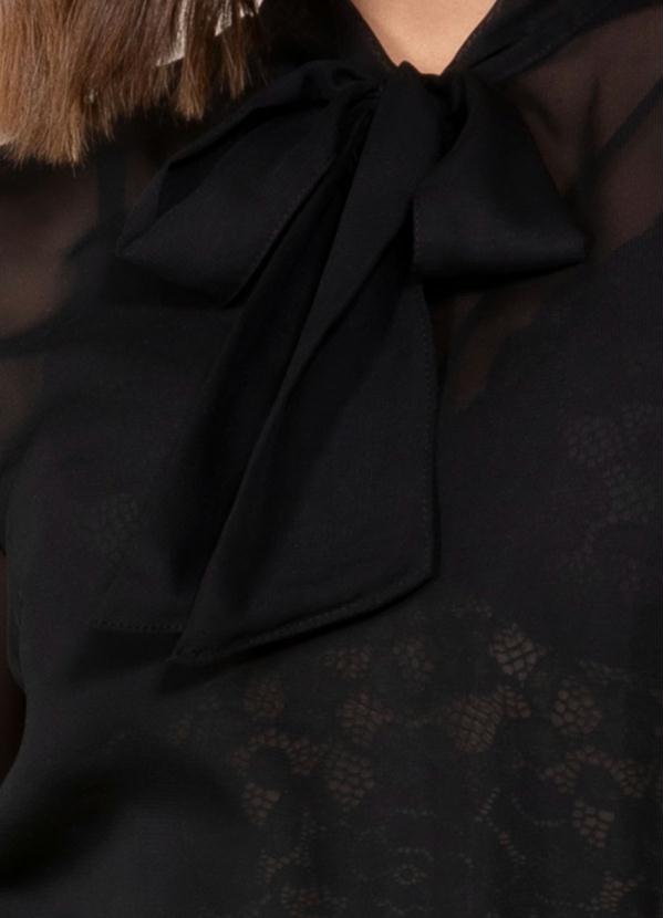 Quintess - Blusa Preto em Chiffon 6