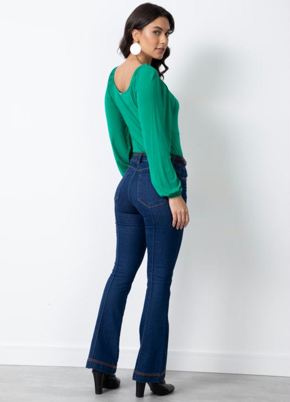 Quintess - Blusa Verde com Franzido 1