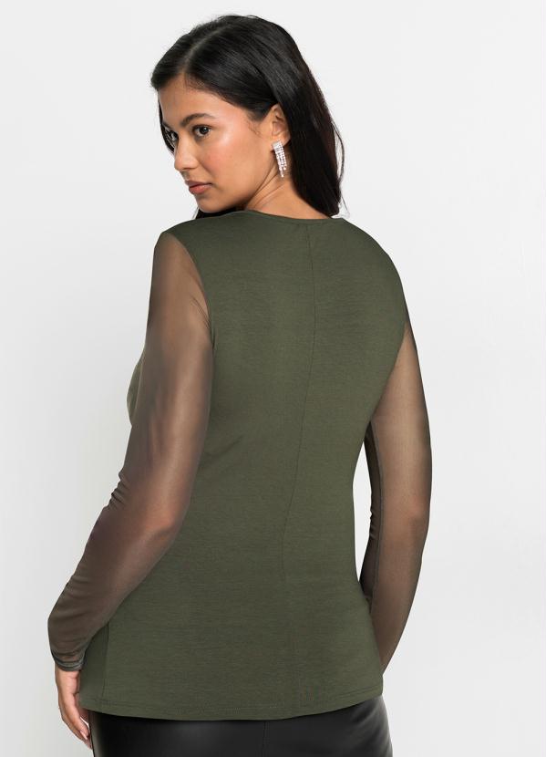 bonprix - Blusa Verde em Malha de Viscose 2