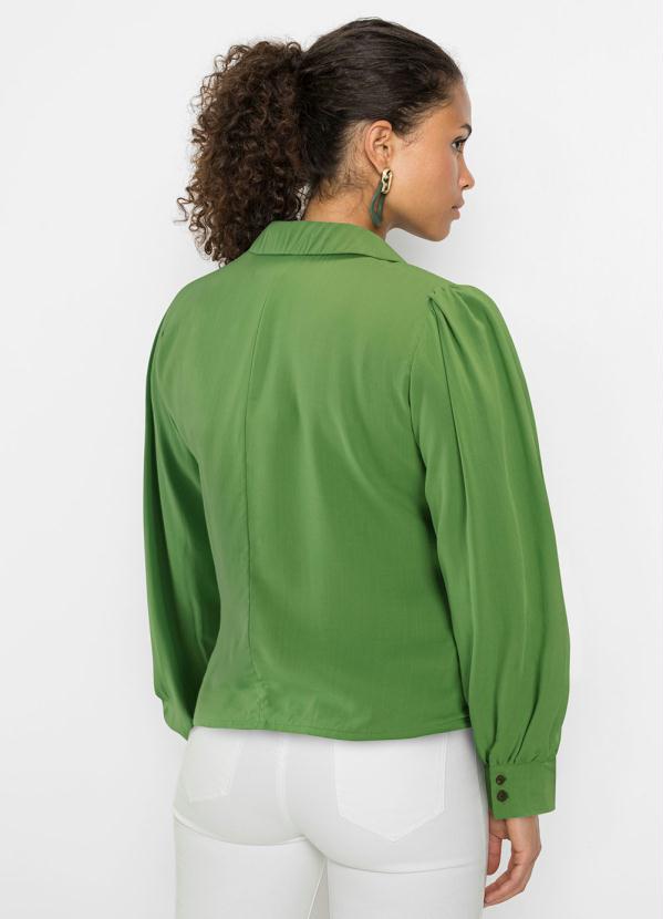 bonprix - Camisa Decote U Verde 2