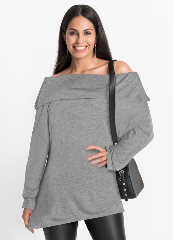 Blusa Assim tica Ombro A Ombro Mescla Bonprix