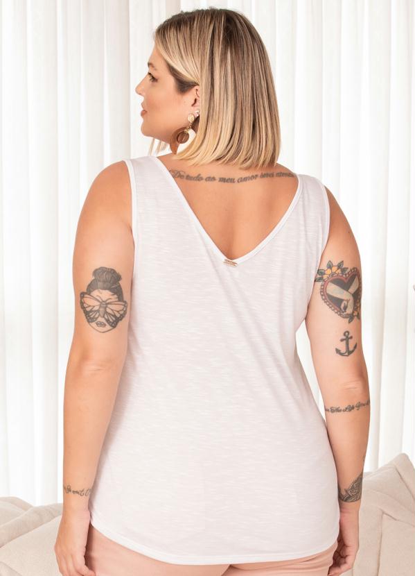 Quintess - Blusa Branco em Malha Flamê 5