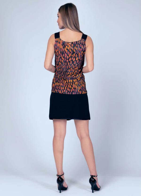 Quintess - Blusa de Alças Largas Cobra Amarelo 4