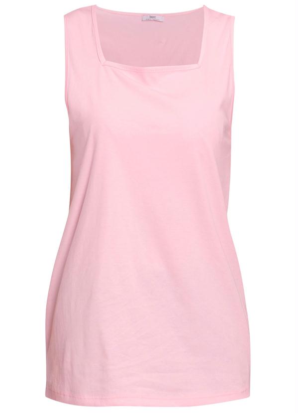 bonprix - Blusa Decote Quadrado Rosa 4