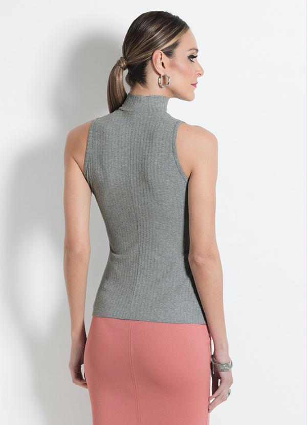 Multimarcas - Blusa Gola Rolê Mink Cinza 2