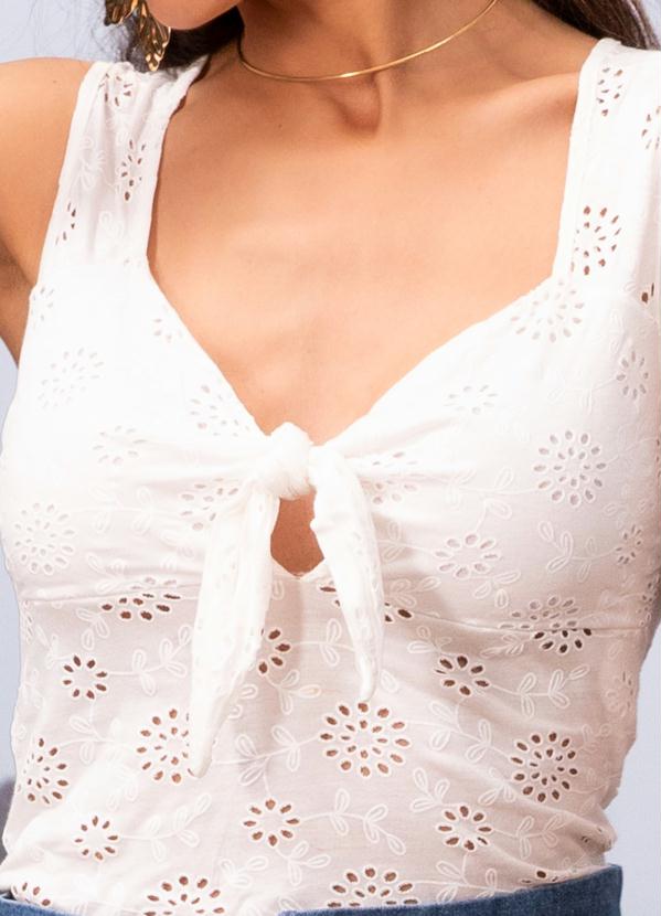Quintess - Blusa Off White com Amarração 6