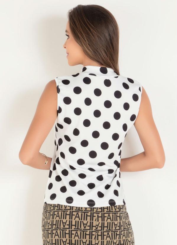 Outlet - Blusa Poá Moda Evangélica com Amarração 2