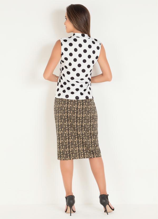 Outlet - Blusa Poá Moda Evangélica com Amarração 5