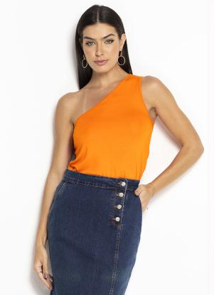 bonprix - Blusa um Ombro Só Laranja - BONPRIX