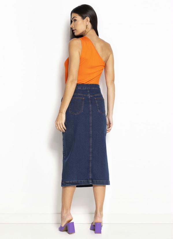 bonprix - Blusa um Ombro Só Laranja 4