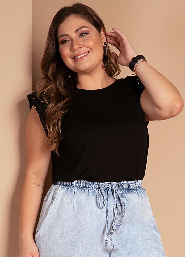 Quintess - Regata Muscle Tee Preta com Termocolantes 6