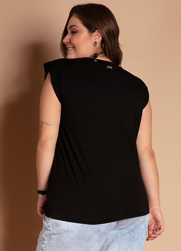 Quintess - Regata Muscle Tee Preta com Termocolantes 7