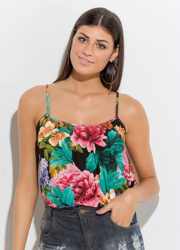 Quintess - Blusa Floral de Alça