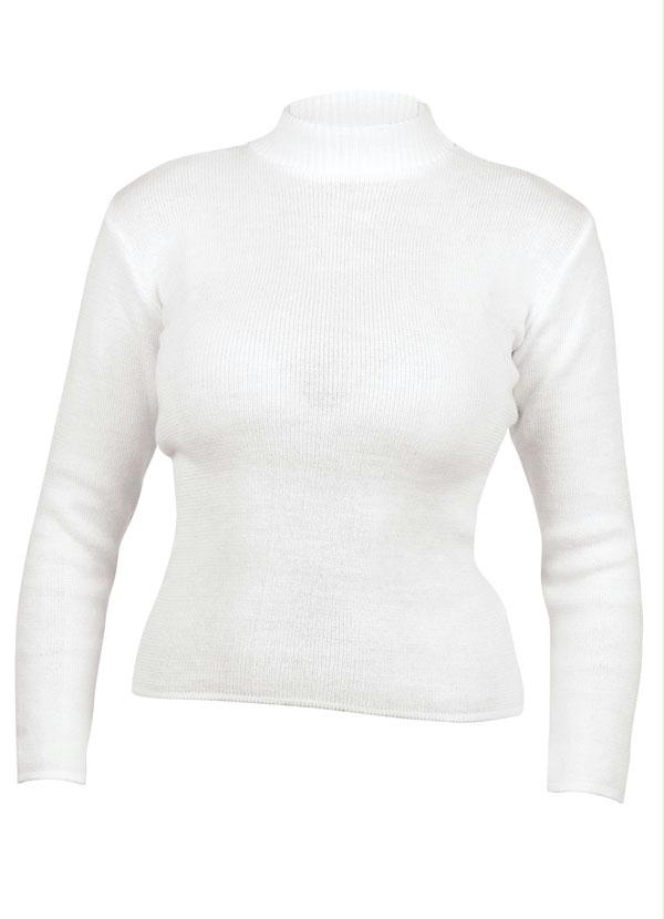 Outlet - Blusa em Lã Acrílica Branca 5