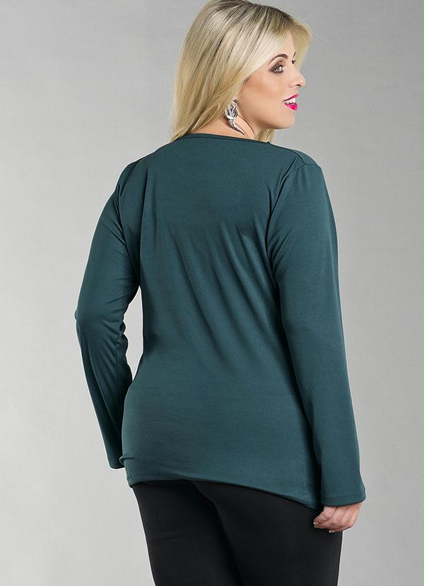 Marguerite - Blusa Gola Boba Plus Size Petróleo 2