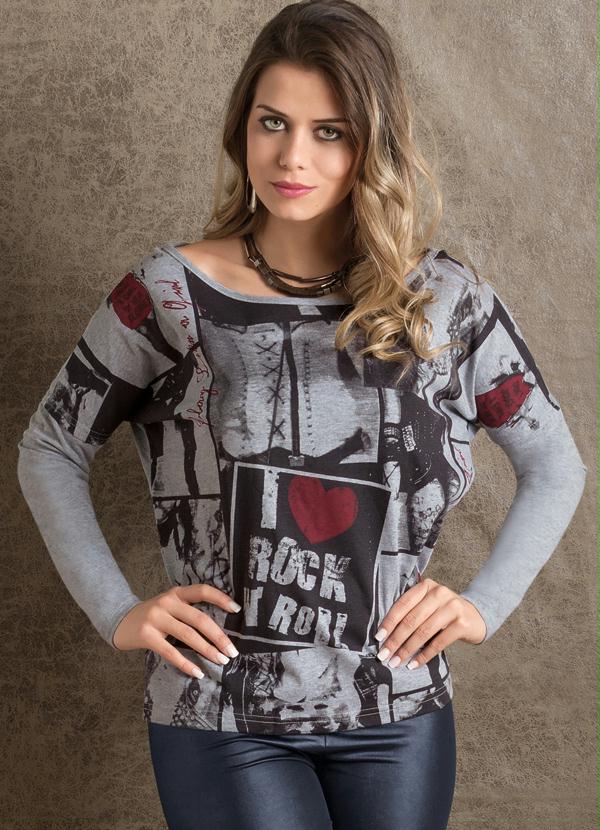 Outlet - Blusa Manga Longa Estampada 2