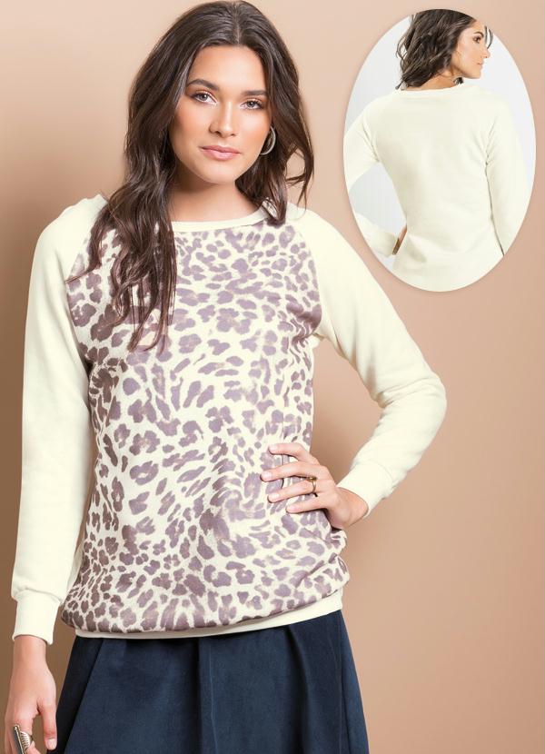 Quintess - Blusa Moletom Animal Print